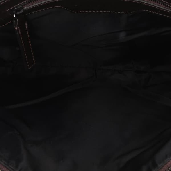 Pre-owned Burberry Tonal Check Nylon Hobo Red