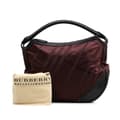 Miniatyrbillede 10 af 10: Pre-owned Burberry Tonal Check Nylon Hobo Red
