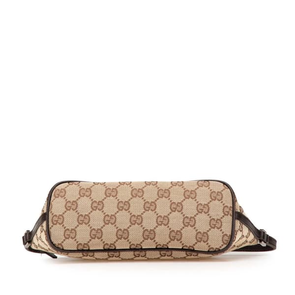 Pre-owned Gucci GG Canvas Boat Brown