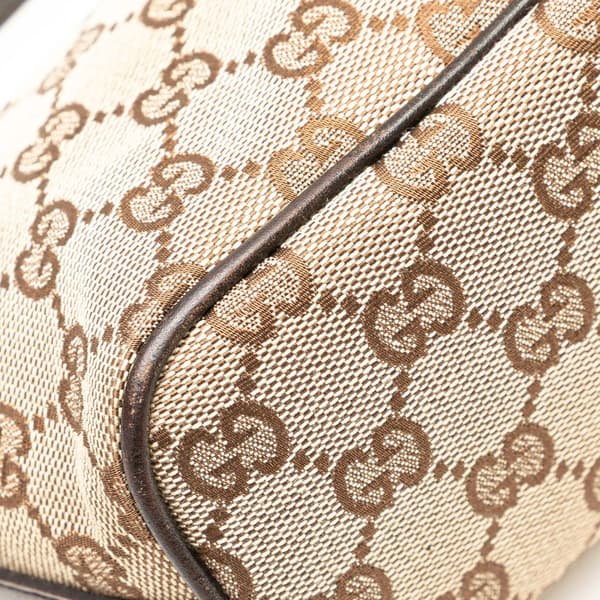 Pre-owned Gucci GG Canvas Boat Brown