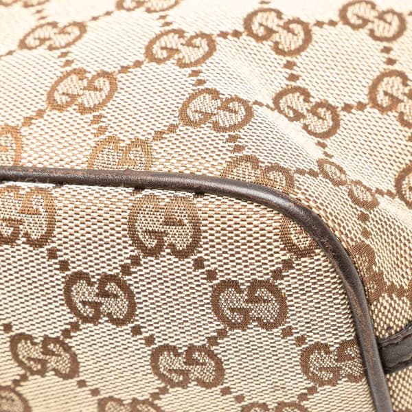 Pre-owned Gucci GG Canvas Boat Brown