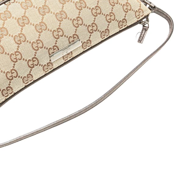 Pre-owned Gucci GG Canvas Boat Brown
