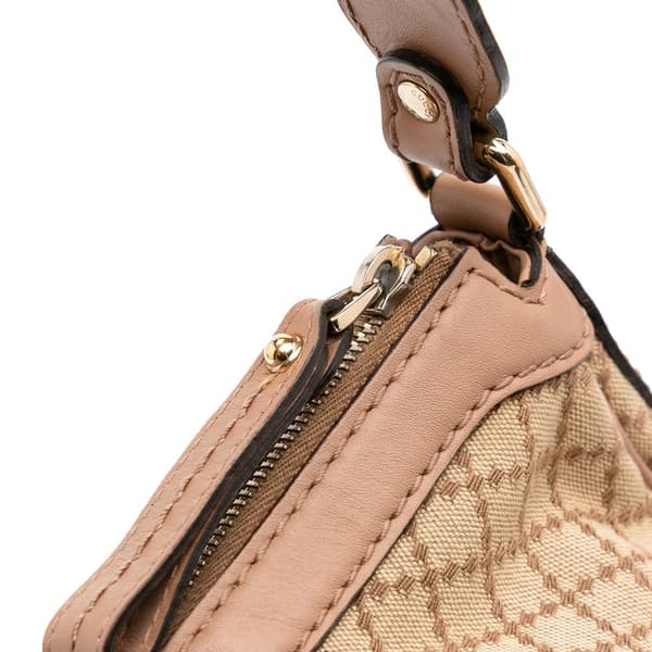 Pre-owned Gucci Diamante Canvas Sukey Shoulder Bag Brown