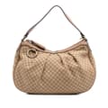 Miniatyrbillede 1 af 10: Pre-owned Gucci Diamante Canvas Sukey Shoulder Bag Brown