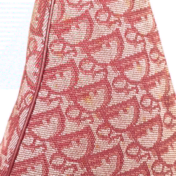 Pre-owned Dior Mini Diorissimo Canvas Saddle Pochette Red