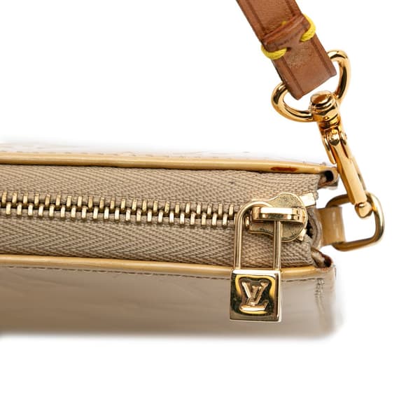 Pre-owned Louis Vuitton Monogram Vernis Pochette Lexington Brown