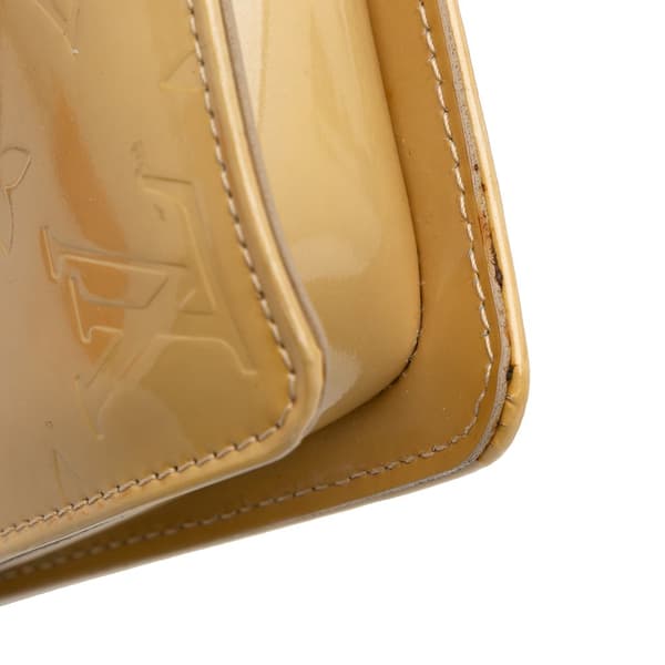 Pre-owned Louis Vuitton Monogram Vernis Pochette Lexington Brown