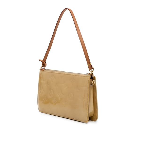 Pre-owned Louis Vuitton Monogram Vernis Pochette Lexington Brown