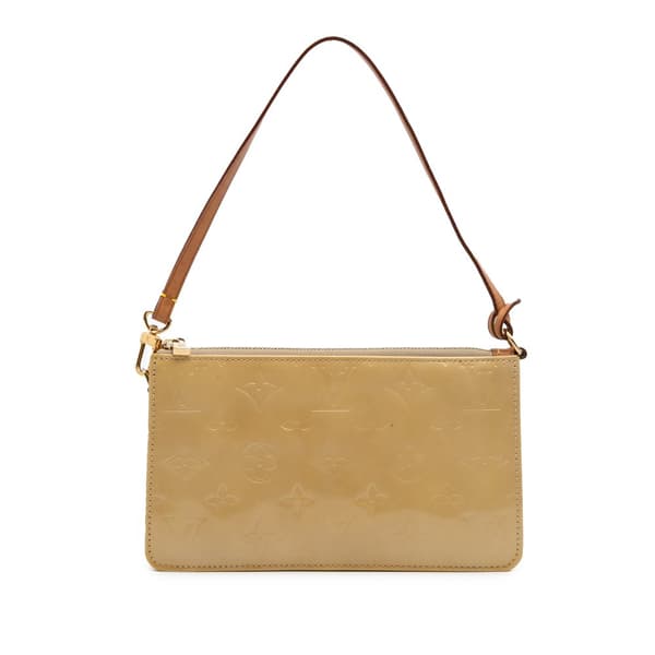 Pre-owned Louis Vuitton Monogram Vernis Pochette Lexington Brown