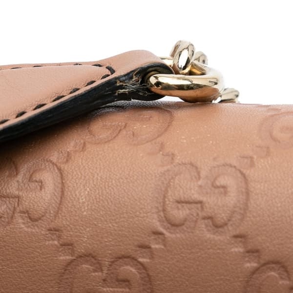 Pre-owned Gucci Medium Guccissima Emily Shoulder Bag Brown