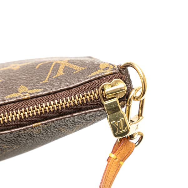 Pre-owned Louis Vuitton Monogram Pochette Accessoires Brown