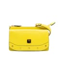 Miniatyrbild 1 av 10: Pre-owned MCM Studded Leather Shoulder Bag Yellow