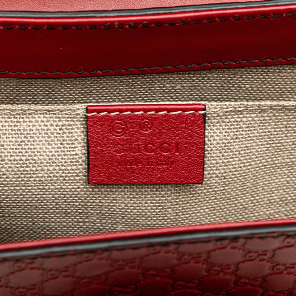 Pre-owned Gucci Medium Microguccissima Emily Shoulder Bag Red