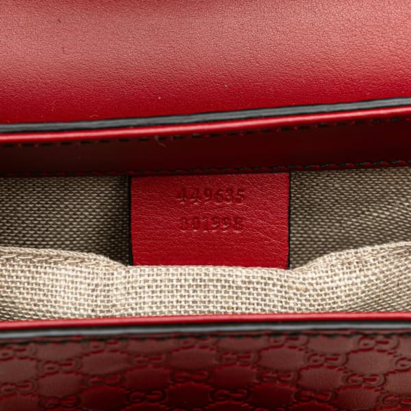 Pre-owned Gucci Medium Microguccissima Emily Shoulder Bag Red