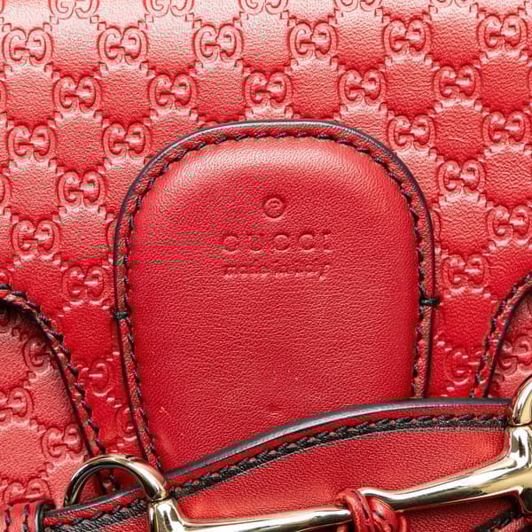 Pre-owned Gucci Medium Microguccissima Emily Shoulder Bag Red
