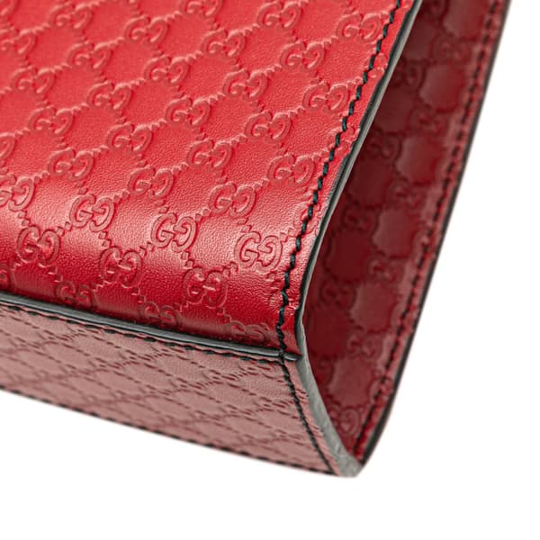 Pre-owned Gucci Medium Microguccissima Emily Shoulder Bag Red