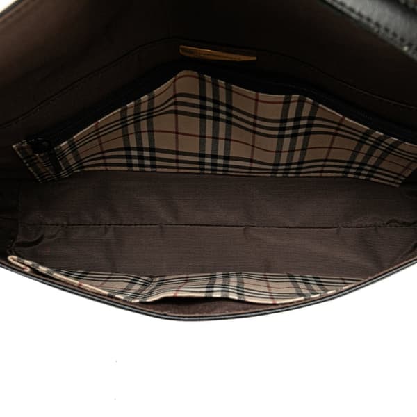 Pre-owned Burberry Leather Shoulder Bag Black