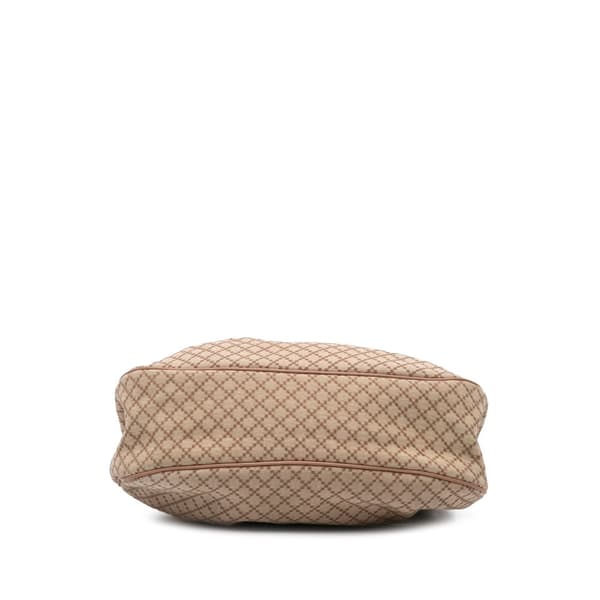 Pre-owned Gucci Diamante Canvas Sukey Shoulder Bag Brown