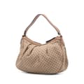 Miniatyrbillede 2 af 9: Pre-owned Gucci Diamante Canvas Sukey Shoulder Bag Brown