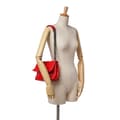 Miniatyrbild 7 av 7: Pre-owned Bottega Veneta Small Nappa Intrecciato Olimpia Shoulder Bag Red