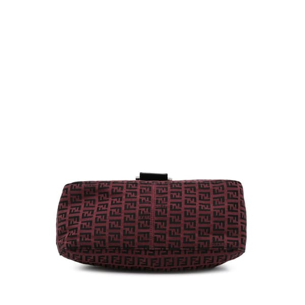 Pre-owned Fendi Zucchino Canvas Mamma Forever Red