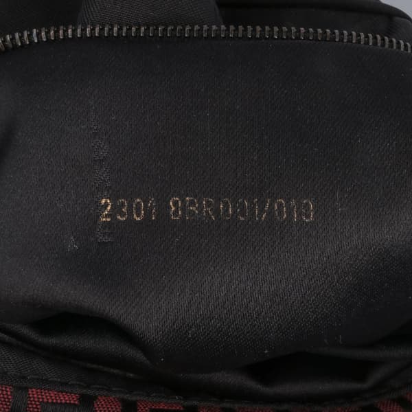 Pre-owned Fendi Zucchino Canvas Mamma Forever Red