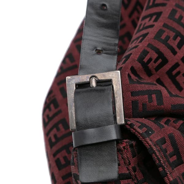 Pre-owned Fendi Zucchino Canvas Mamma Forever Red