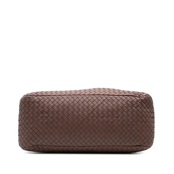 Pre-owned Bottega Veneta Nappa Intrecciato Shoulder Bag Brown