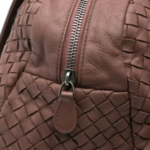 Pre-owned Bottega Veneta Nappa Intrecciato Shoulder Bag Brown