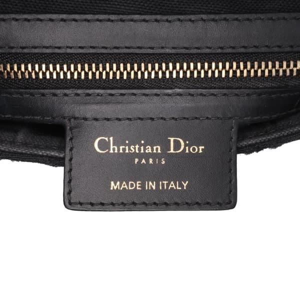 Pre-owned Dior Oblique Canvas Saddle Bag Black