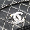Pikkukuva 5 / 9: Pre-owned Chanel Quilted Metallic Distressed Lambskin CC Crystal Flap Black