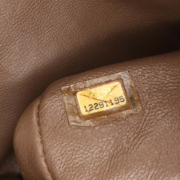 Pre-owned Chanel Medium Classic Crinkled Patent Double Flap Brown
