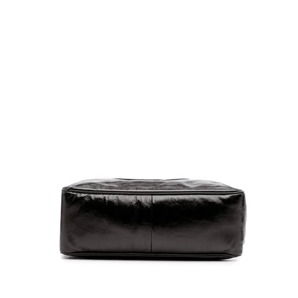 Pre-owned Gucci Patent Soho Chain Shoulder Bag Black