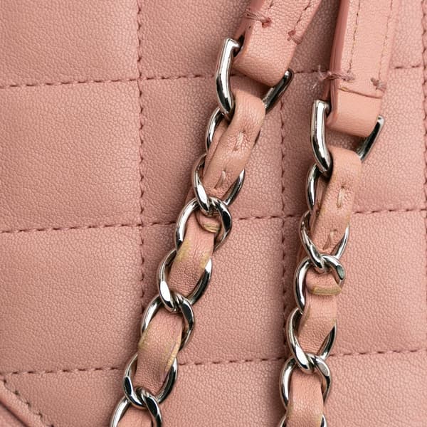 Pre-owned Chanel Large Quilted Goatskin CC Box Flap Pink