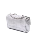 Miniatyrbillede 2 af 8: Pre-owned Chanel Small Metallic Lambskin Laser Cut Flap Silver