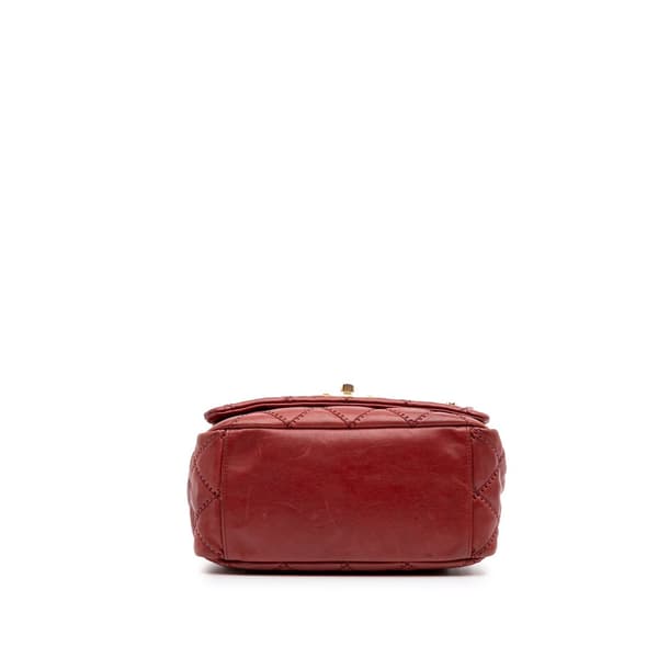 Pre-owned Chanel Quilted Calfskin Retro Chain Camera Flap Red