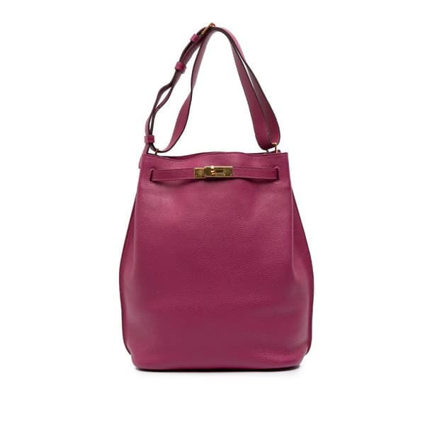 Pre-owned Hermès Togo So Kelly 26 Pink