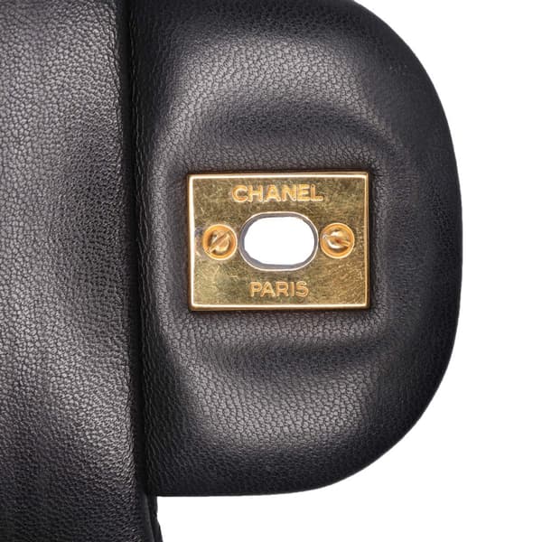 Pre-owned Chanel Jumbo Classic Lambskin Double Flap Black