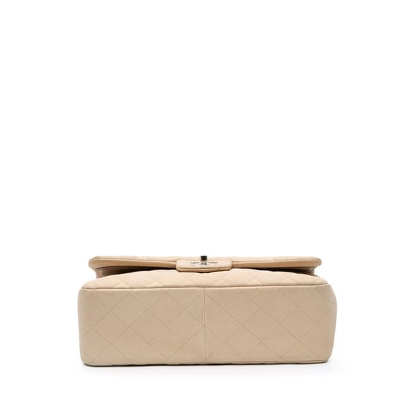 Pre-owned Chanel Jumbo Classic Caviar Double Flap Brown