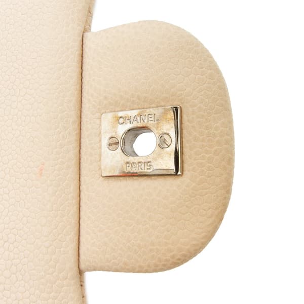 Pre-owned Chanel Jumbo Classic Caviar Double Flap Brown