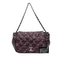 Miniatyrbillede 10 af 10: Pre-owned Chanel Paris-Byzance Nylon Tweed On Stitch Bubble Accordion Flap Red