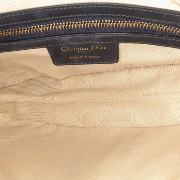 Pre-owned Dior Oblique Canvas Saddle Bag Blue