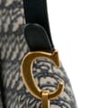 Miniatyrbillede 8 af 10: Pre-owned Dior Oblique Canvas Saddle Bag Blue