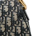 Miniatyrbillede 9 af 10: Pre-owned Dior Oblique Canvas Saddle Bag Blue