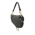 Miniatyrbillede 2 af 10: Pre-owned Dior Oblique Canvas Saddle Bag Blue