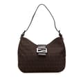 Miniatyrbilde 1 av 10: Pre-owned Fendi Zucchino Canvas Shoulder Bag Brown