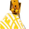 Miniatyrbillede 9 af 10: Pre-owned Fendi Sarah Coleman Zucca Coated Canvas 1997 Vertigo Baguette Yellow