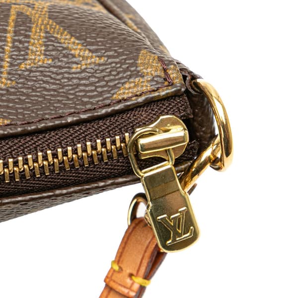 Pre-owned Louis Vuitton Monogram Pochette Accessoires Brown