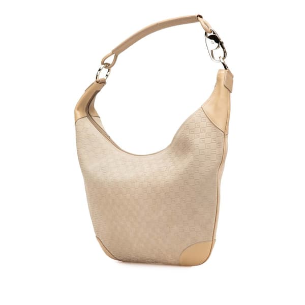 Pre-owned Gucci GG Suede Shoulder Bag Brown