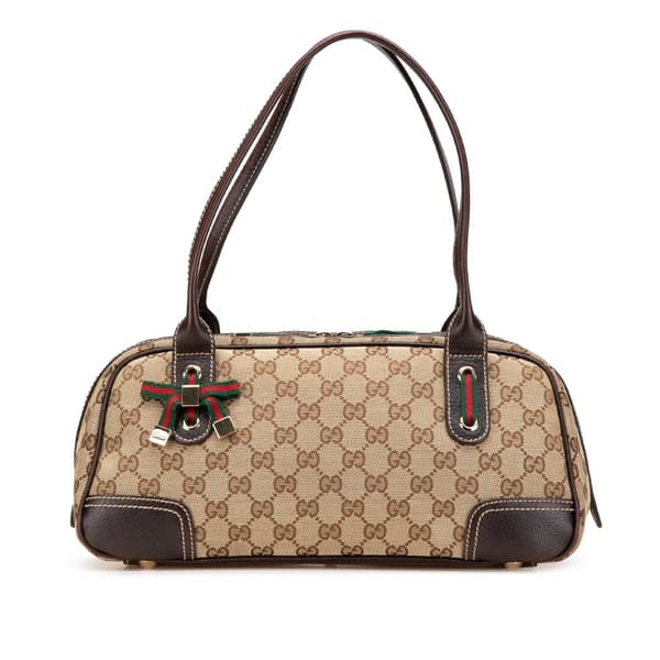 Pre-owned Gucci GG Canvas Princy Shoulder Bag Brown